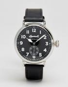 Ingersoll Trenton Radiolikte Quartz Leather Watch In Black - Black