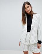 Y.a.s Striped Blazer Two-piece-white