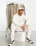 The Couture Club Flying Eagle Oversized Hoodie In Cream-white