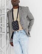 Karl Kani Cross Flight Bag With All-over Logo Print In Black