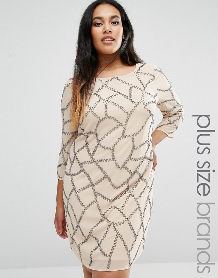 Lovedrobe Plus Embellished Shift Dress - Black