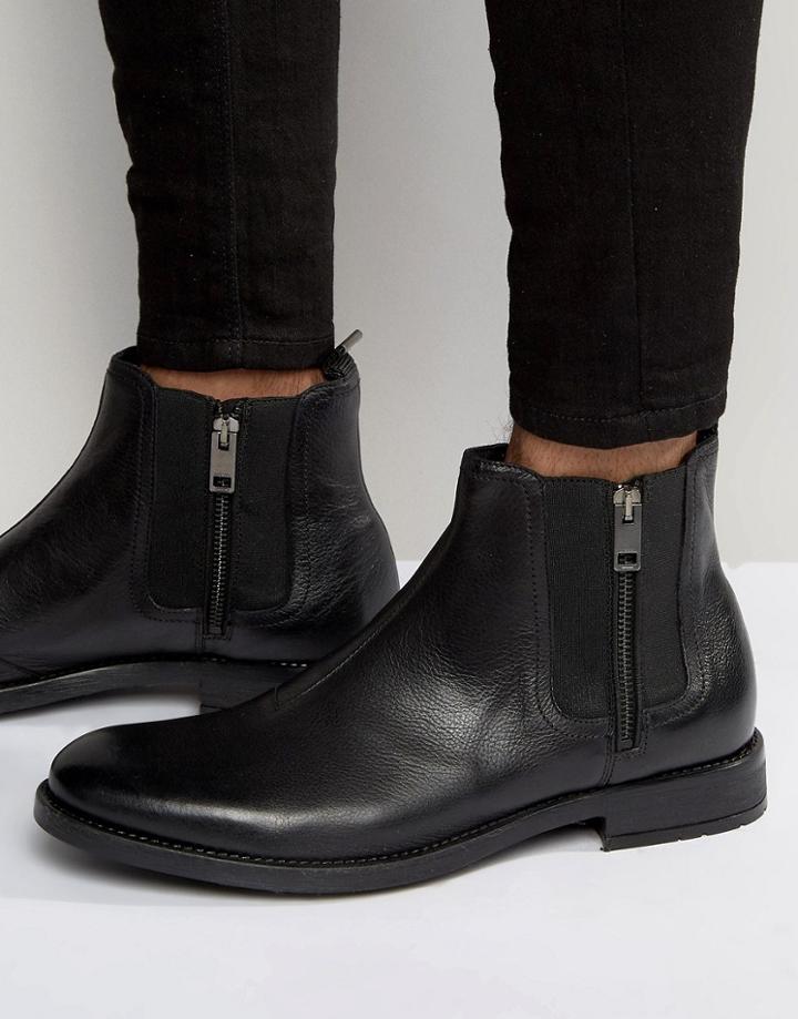 Diesel Anklook Zip Chelsea Boots - Black