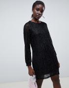 Vero Moda Glitter Stripe Dress-black