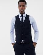 Only & Sons Skinny Suit Vest In Navy