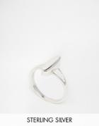 Asos Sterling Silver Oval Ring - Silver