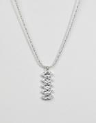 Krystal London Swarovski Crystal Stepped Marquees Pendant On Chain - Clear