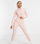 The North Face High Waisted Leggings In Pink Exclusive To Asos