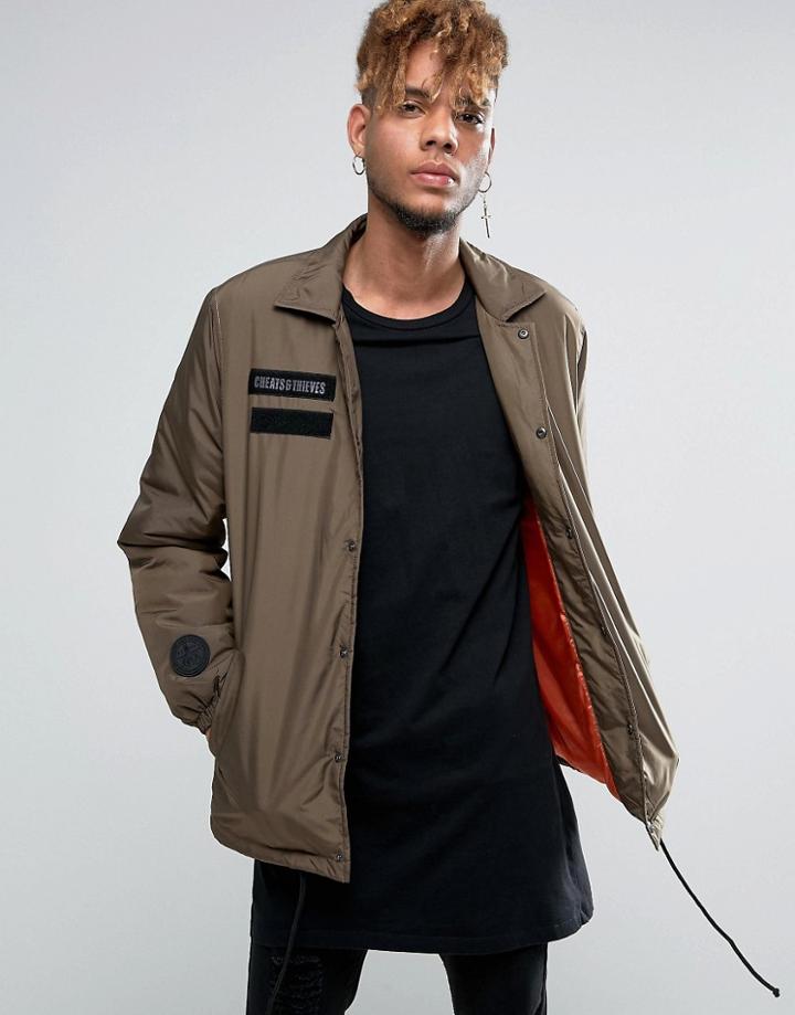 Cheats & Thieves Bomber Coach Jacket - Green