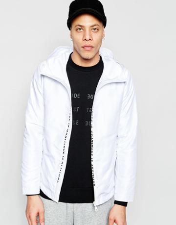 Izzue Hooded Windbreaker - White