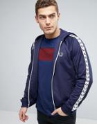 Fred Perry Sports Authentic Hooded Track Jacket In Blue - Navy