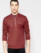 Bellfield Long Sleeved Polo Shirt - Red