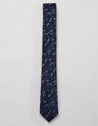 French Connection Navy Floral Tie