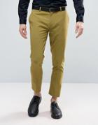 Asos Super Skinny Cropped Pant In Light Green - Green