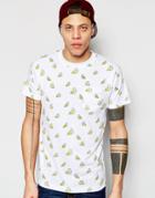 D-struct Banana Print Pocket T-shirt - White