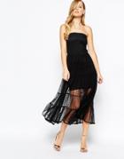 Body Frock Emma Strapless Dress In Black - Jet