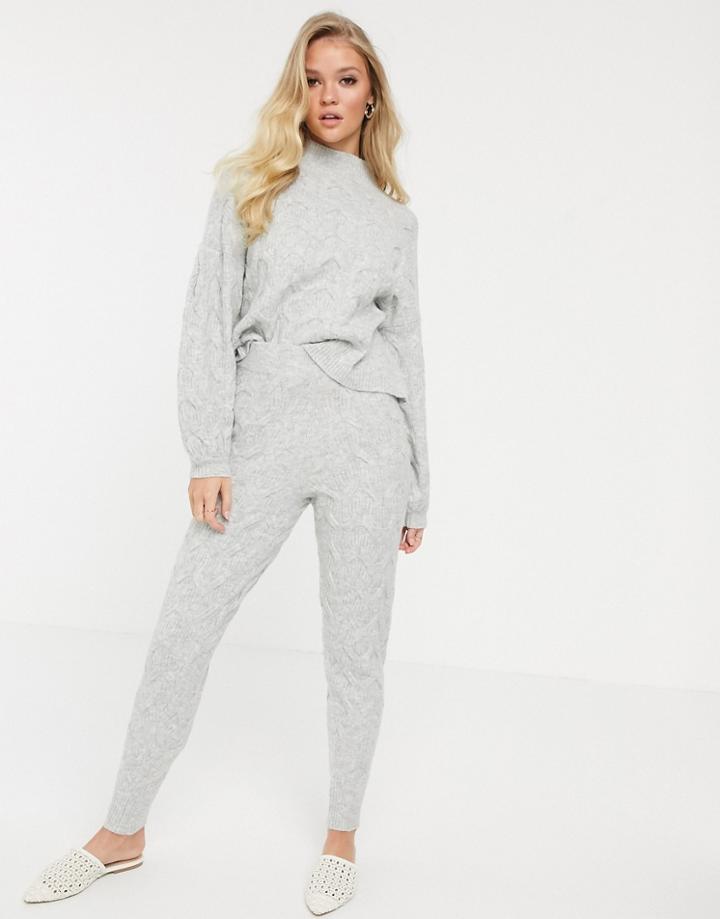 Asos Design Two-piece Cable Jogger-gray