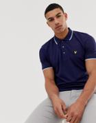Lyle & Scott Tipped Polo In Navy - Navy
