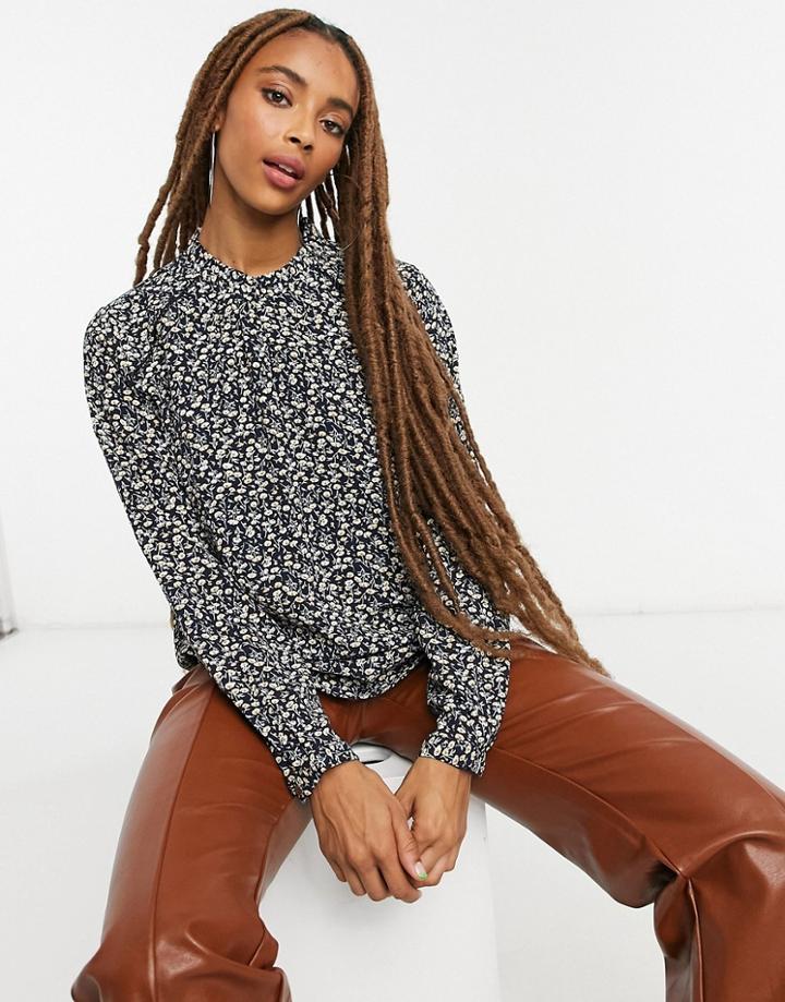 Only Blouse In Ditsy Floral Print-multi