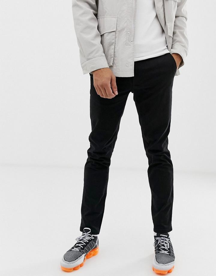 Burton Menswear Skinny Fit Chino In Black