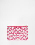 Skinnydip Exclusive Pink Flamingo Glitter Pouch - Pink