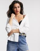 Object Organic Cotton Poplin Shirt In White