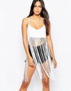 Oh My Love Fringed Cami Top - White