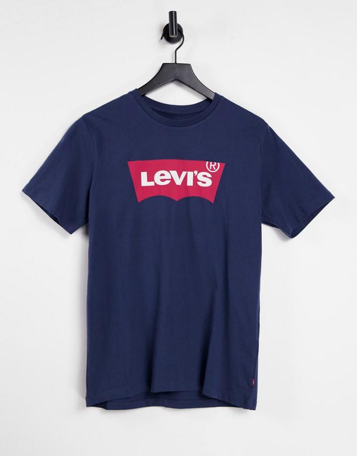 Levi's T-shirt Batwing Logo In Navy-blues