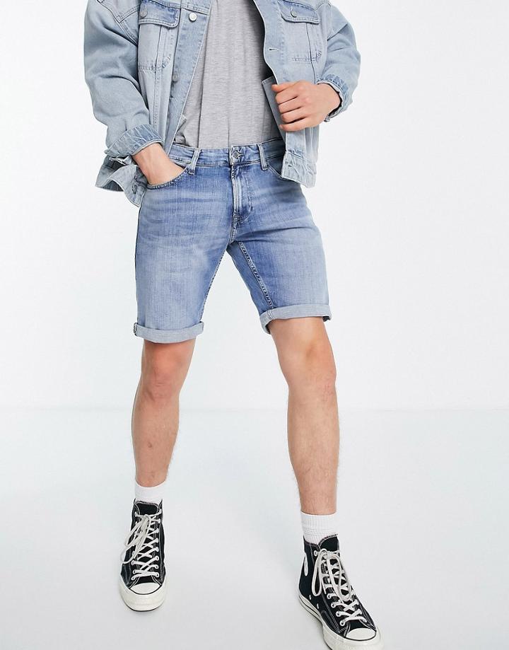 Tommy Jeans Scanton Slim Fit Denim Shorts In Hampton Light Wash-blues
