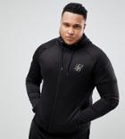 Siksilk Plus Track Hoodie In Black With Gold Logo Exclusive To Asos - Black