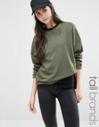 New Look Tall Balloon Sleeve Sweatshirt - Green