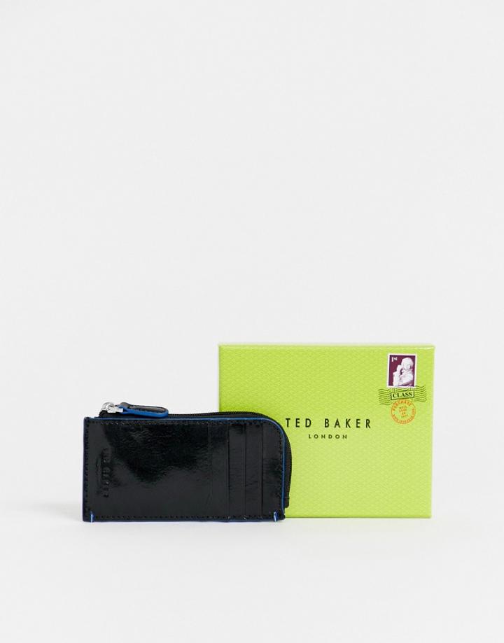 Ted Baker Chicar Coin & Card Holder In Black - Black