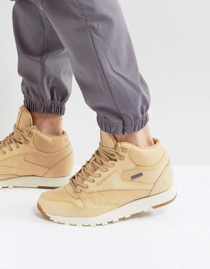 Reebok Classic Leather Mid Gtx Sneakers In Tan Bs7882