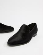 Dune Loafers In Black Velvet - Black