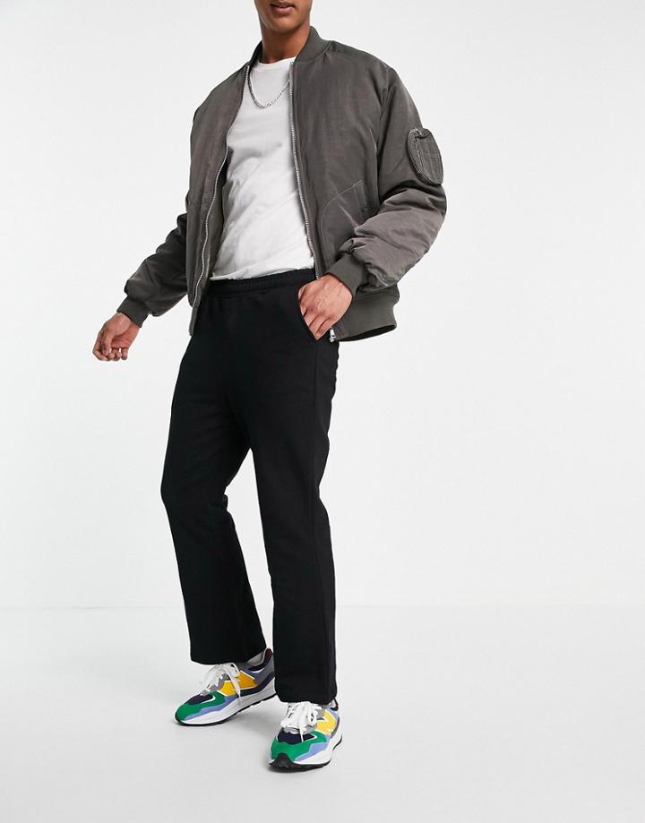 Asos Design Flared Sweatpants In Black