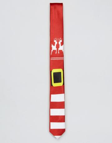 Ssdd Holidays Santa Tie - Red