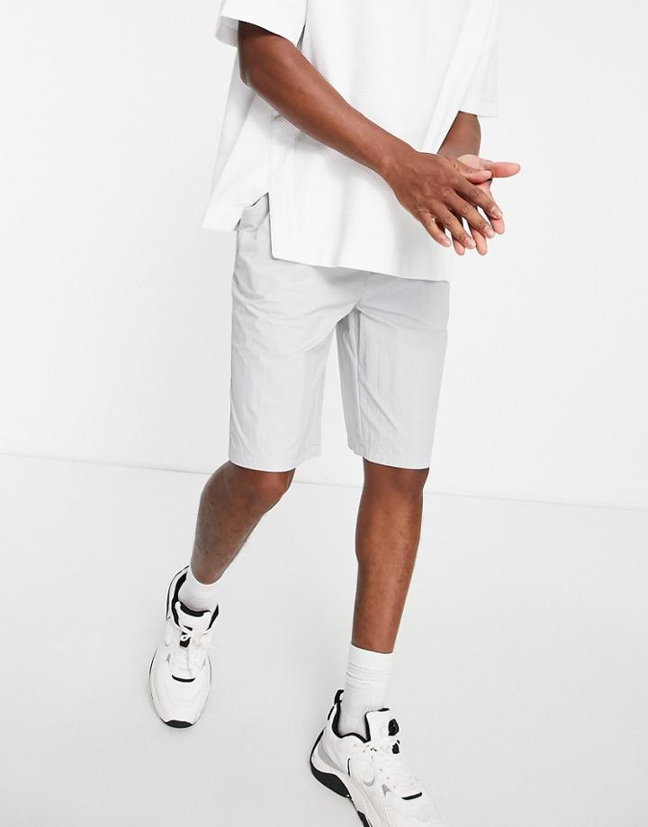 Topman Longline Nylon Short In Gray