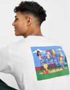 Levi's X Simpsons Capsule T-shirt With Springfield Back Print In White