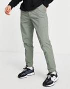 Asos Design Oversized Tapered Cargo Pants In Green
