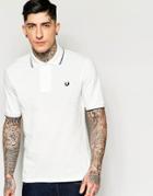 Fred Perry Laurel Wreath Polo Shirt 1953 Re Issue In White Regular Fit - Snow White