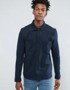 Selected Homme Shirt In Regular Fit Jersey Cotton - Blue