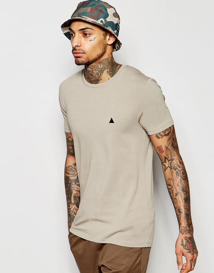 Asos Muscle Logot-shirt With Crew Neck