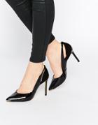 Ted Baker Jiena Patent Cut Out Heeled Pumps - Black