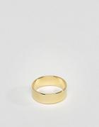 Asos Gold Plain Band Pinky Ring - Gold