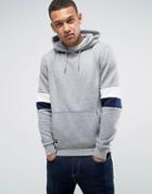 Threadbare Cut And Sew Pull Over Hoodie - Gray