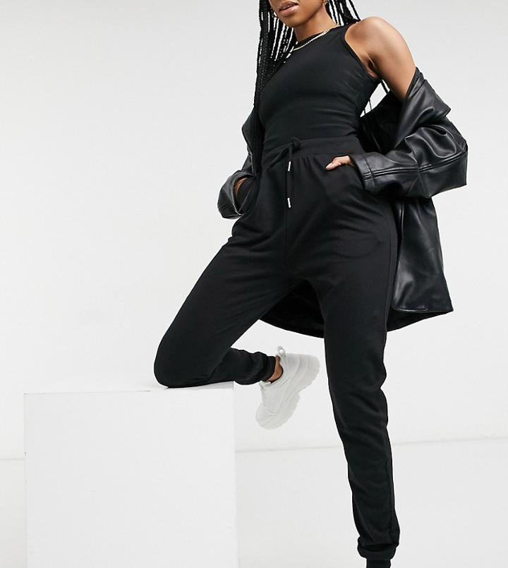 Asos Design Tall Basic Slim Sweatpants In Black