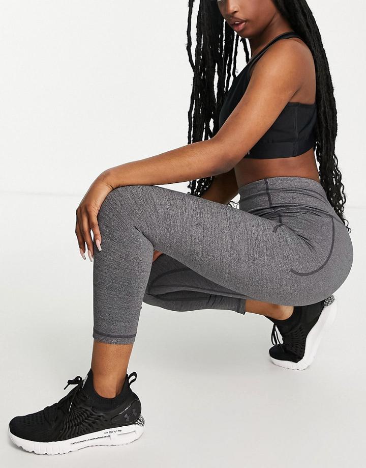 Under Armour Training Meridian Leggings In Gray Heather-grey