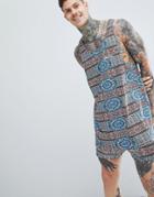 Roadies Of 66 Oversized Geo-tribal Print Shirt - Multi