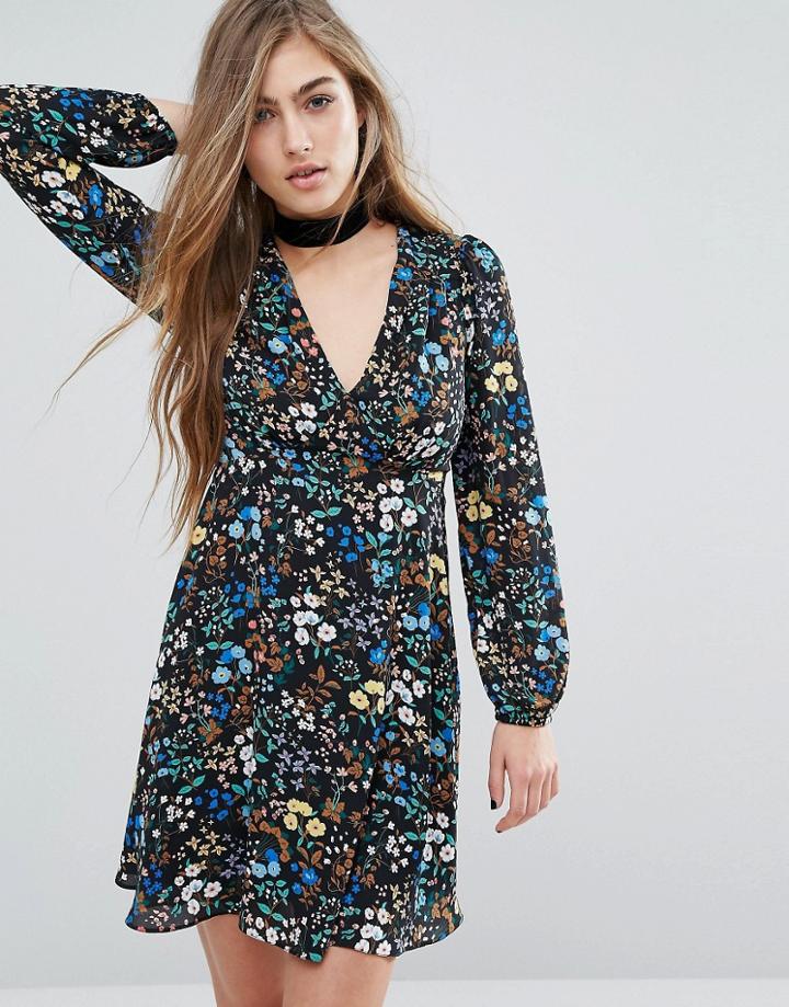 Miss Selfridge Folk Floral Dress - Multi