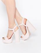 Asos Hit The Jackpot Heeled Sandals - Pale Pink