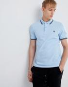 Fred Perry Twin Tipped Polo In Blue - Blue